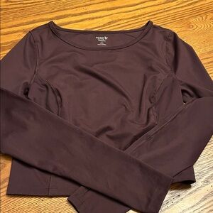 Old Navy Women's Dark Brown Long Sleeve Tee